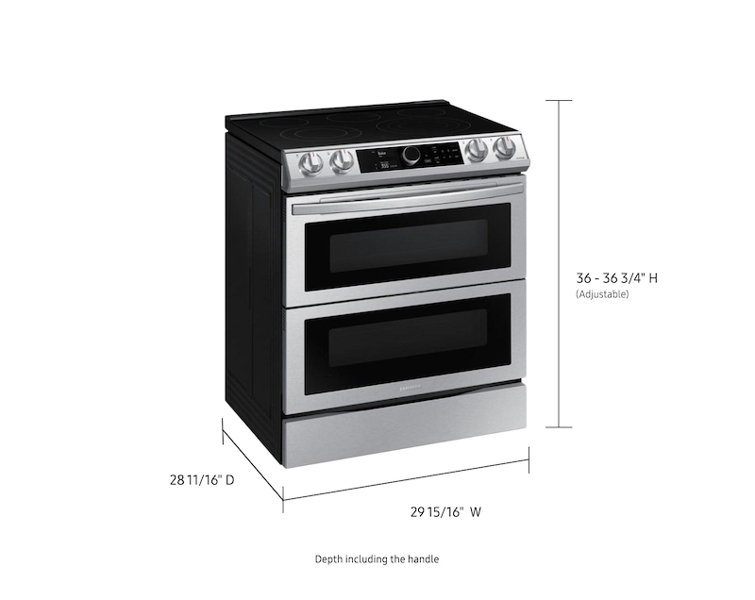 Samsung 30" 6.3 cu. ft. Smart SlideIn Electric Range with Flex Duo